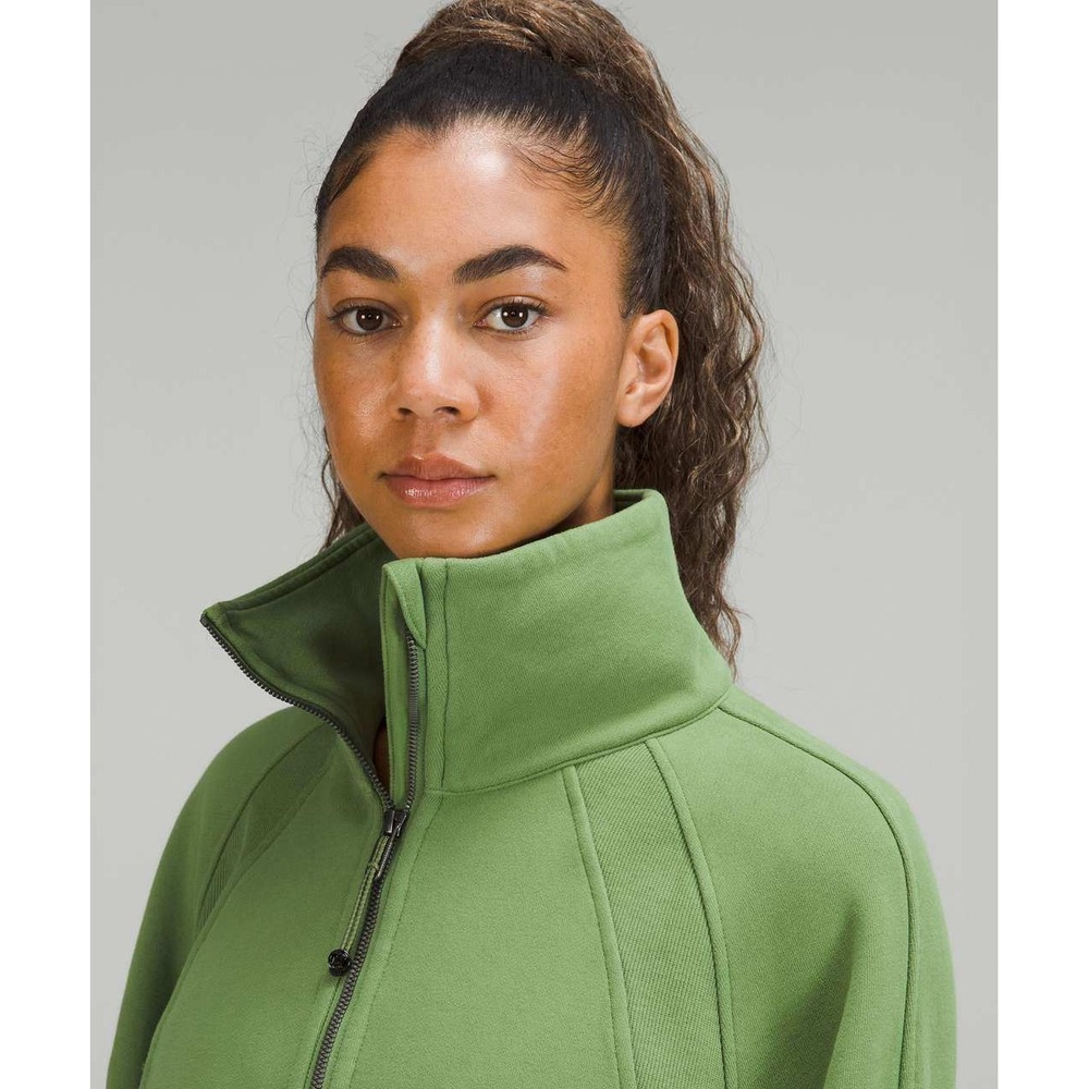 Lululemon Scuba Oversized Funnel Neck Half Zip Green Foliage Sweatshirt/S - Picture 5 of 11